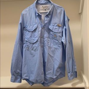Columbia PFG shirt L light blue